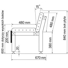 Wymiary sofy tapicerowanej BOSTA 312 cm do strefy relaksu